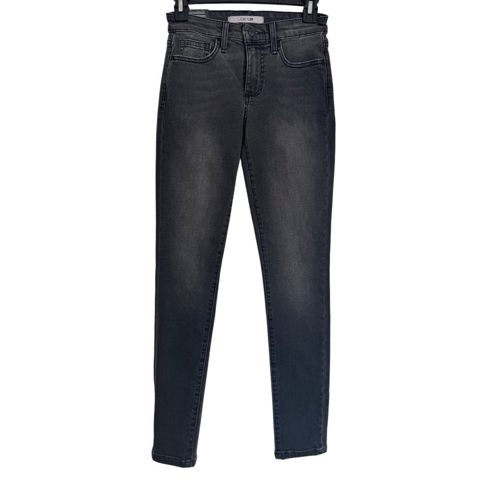 Joes Jeans Skinny Ankle Size 24 Mid- Rise Bluebell Stretch Black Wash Denim NWT